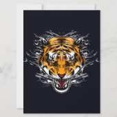 Carte Animaux Mignon Tigre | Dans Baignoire Murale  (Dos)