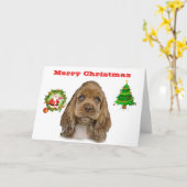 Carte Animaux mignons de Noël (Fleur jaune)