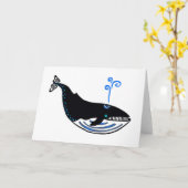 Carte Animaux sauvages - BALEINE Bleue - Écologie - Faun (Fleur jaune)