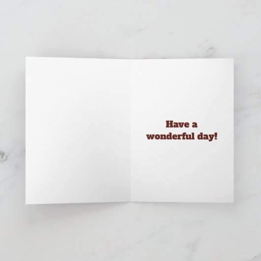 Carte Animaux sauvages mignons Enfants N'importe quel no (Intérieur)