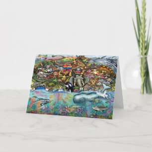 Carte Animaux terrestres et marins