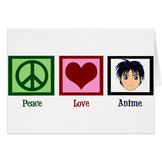 Carte Anime Amour Paix (Devant horizontal)