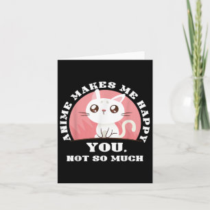 Carte Anime Chat cadeau Kawaii Japon Ramen Baka Otaku Ma