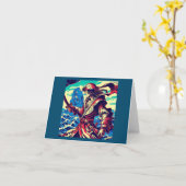 Carte Anime de pirate d'Imaginaire - Coupe de bois 2 (Fleur jaune)