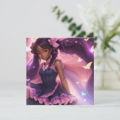 Carte Anime fille afro-américaine Animecore Esthétique (Debout devant)