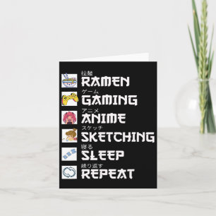 Carte Anime Gaming Repeat Otaku Anime Manga Jeux Vidéo