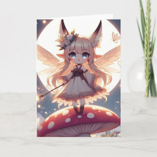 Carte Anime Girl Pixie Hippie Lune Fée
