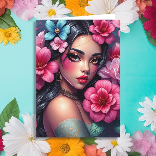 Carte Anime hispanique fille | Pensez à vous