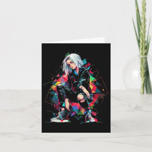 Carte Anime Manga Graphisme Polygone Art Anime (Devant)
