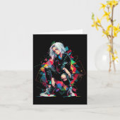Carte Anime Manga Graphisme Polygone Art Anime (Fleur jaune)