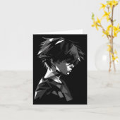 Carte Anime Manga Motif Polygon Art Anime (Fleur jaune)