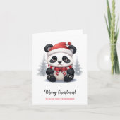 Carte Anime Panda Père Noël Joyeux Noël (Devant)
