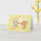 Carte Anime Tuffy et Jerry Cheese au fromage (Fleur jaune)