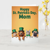 Carte animée de la fête de la Saint-Patrick pour m (Fleur jaune)