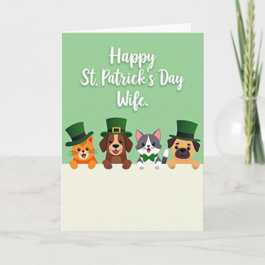 Carte animée pour femme Saint-Patrick (Devant)