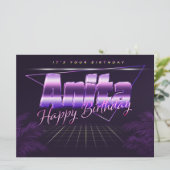 Carte Anita Prénom Date de la rétro-carte (Debout devant)