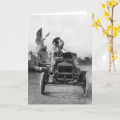 Carte Anna Held W/ Her Maxwell-Runabout Circa 1905-1910 (Fleur jaune)