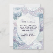 Carte Annabelle Floral Crest Flower Proposition Card (Dos)