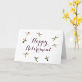 Carte Anna's Hummingbirds, joyeuse retraite (Fleur jaune)