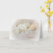 Carte Anneaux de mariage dans le coquillage (Fleur jaune)