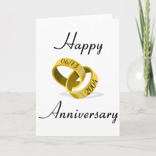 Carte Anneaux de verrouillage - Date de mariage personna