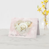 Carte Anneaux mariages à Seashell 45e anniversaire (Fleur jaune)