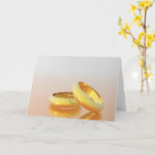 Carte Anneaux Mariages d'or (Fleur jaune)