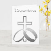 Carte Anneaux mariages et art croisé (Fleur jaune)