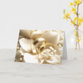 Carte Anneaux Mariages Or Sur Fleur Magnolia (Fleur jaune)