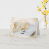 Carte Anneaux mariages sur la Bible (Fleur jaune)