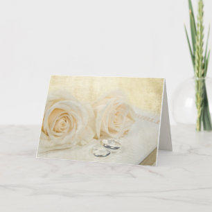 Carte Anneaux roses et mariages sur la Bible