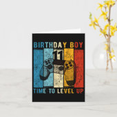 Carte Année Anniversaire Garçon 11 Temps De Niveau Jusqu (Fleur jaune)