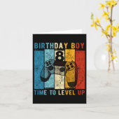 Carte Année Anniversaire Garçon 8 Fois Jusqu'À Niveau 8e (Fleur jaune)