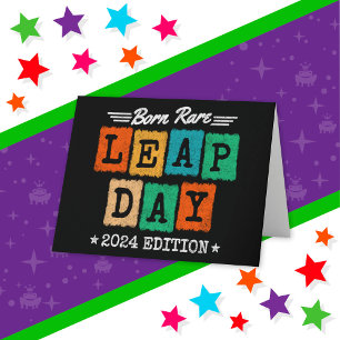 Carte Année bissextile 2024 Naissance Rare 2024 Jour bis