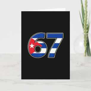 Carte Année d'anniversaire du drapeau Cuby numéro 67