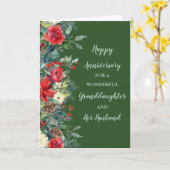 Carte Année de la petite-fille d'hiver et de son mari (Fleur jaune)