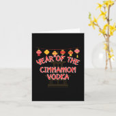 Carte Année De La Vodka Cinnamon - Drôle Nouvel An Chino (Fleur jaune)