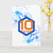 Carte Année de l'employé de la technologie géométrique (Fleur jaune)