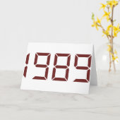 Carte Année de naissance - 1989 - Anniversaire (Fleur jaune)