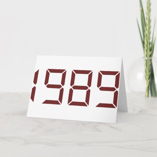 Carte Année de naissance - 1989 - Anniversaire (Devant)