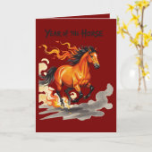 Carte Année du Cheval (Fleur jaune)