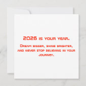 Carte Année du cheval 2026 (Dos)