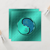 Carte Année du chien d'eau (Devant/Arrière en situation)