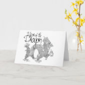 Carte Année du Dragon (Fleur jaune)