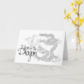Carte Année du Dragon (Fleur jaune)