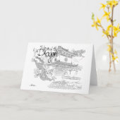 Carte Année du Dragon (Fleur jaune)
