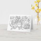 Carte Année du Dragon (Fleur jaune)