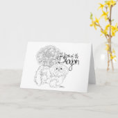 Carte Année du Dragon (Fleur jaune)