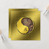 Carte Année du dragon de la Terre (Devant/Arrière en situation)