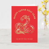 Carte Année du serpent (Fleur jaune)